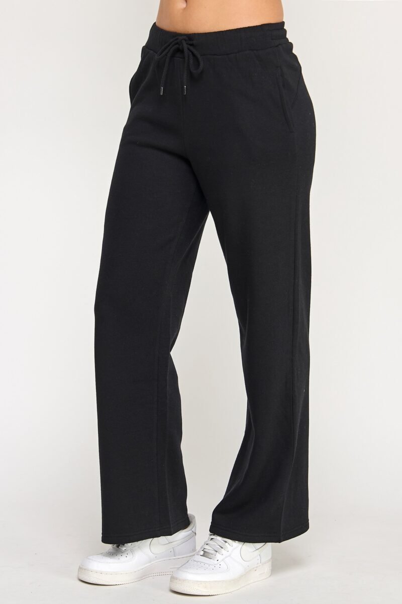 Basic Fleece Wide Leg Sweatpants