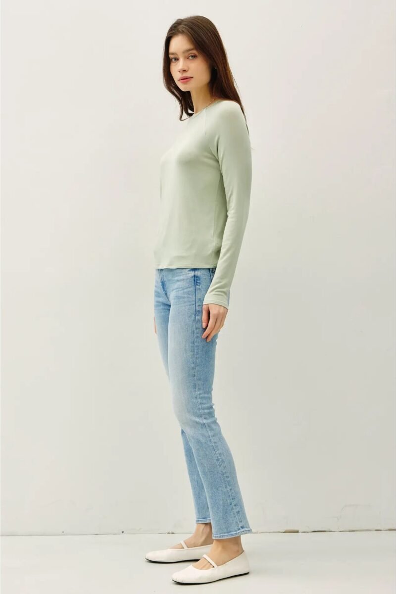 Modal Raglan Sleeve Tee - Sage