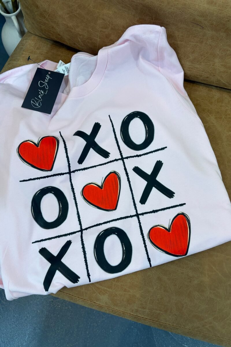 Tic Tac Toe Valentines Tee