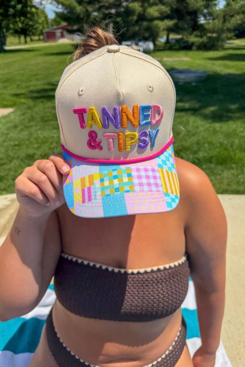 Tanned & Tipsy Embroidered 3D Hat