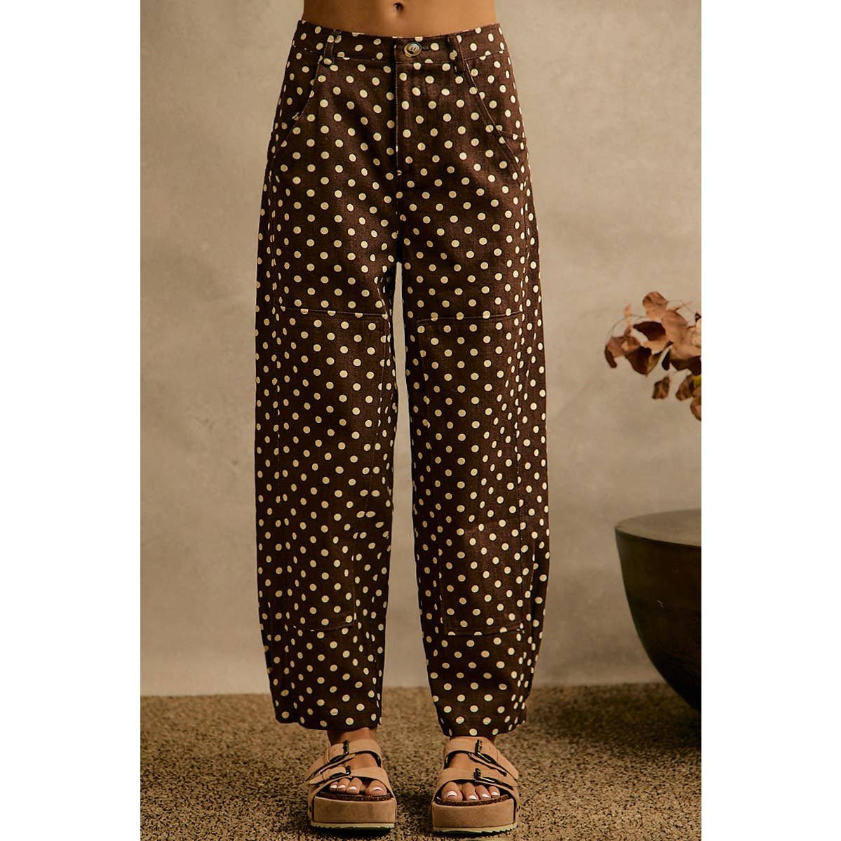 Polka Dot Print Pants