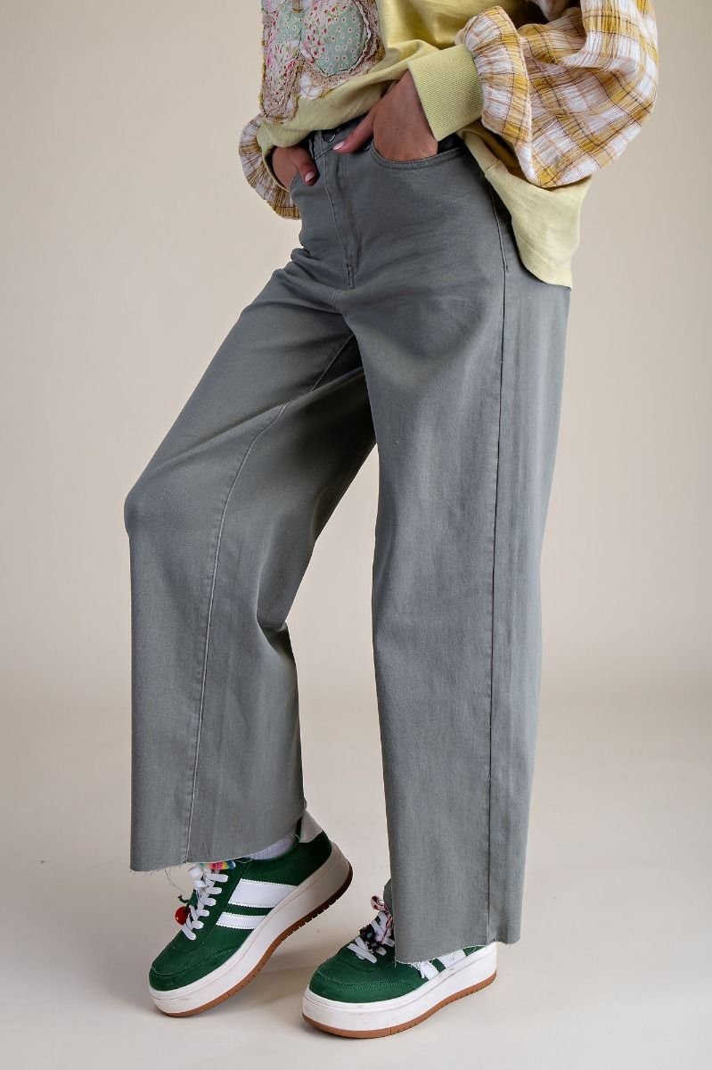 Soft Stretch High Waisted Twill Pants