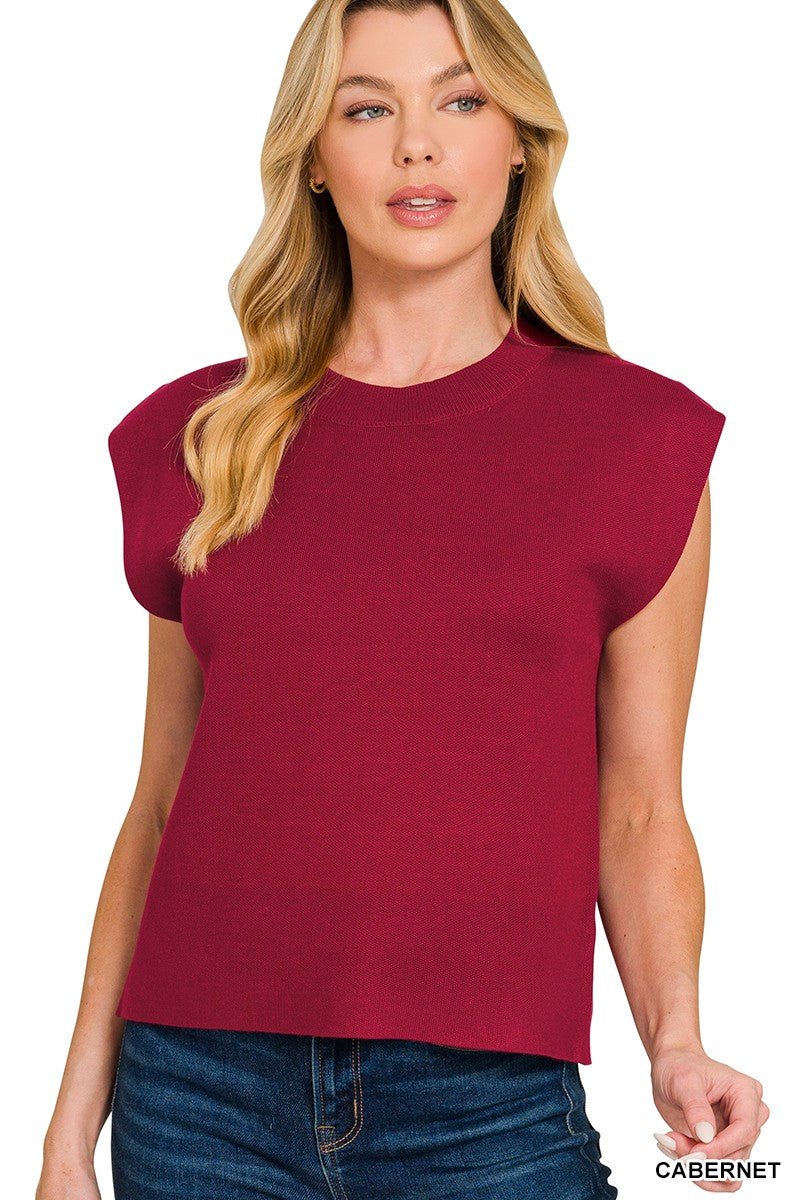 Viscose Sweater Vest – Cabernet