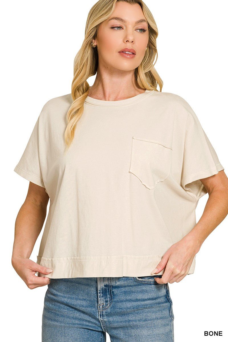 Oversized Boxy Top – Bone